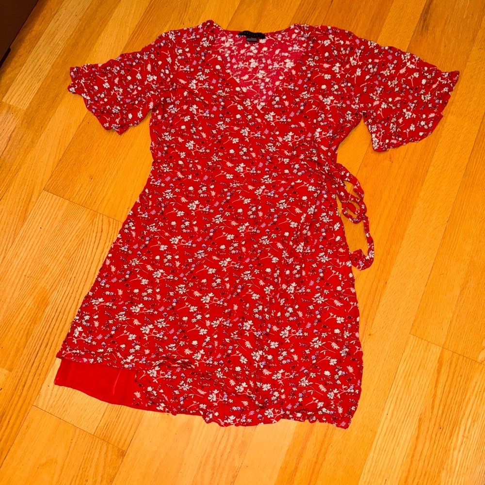 Sanctuary Red Floral Mini Dress
